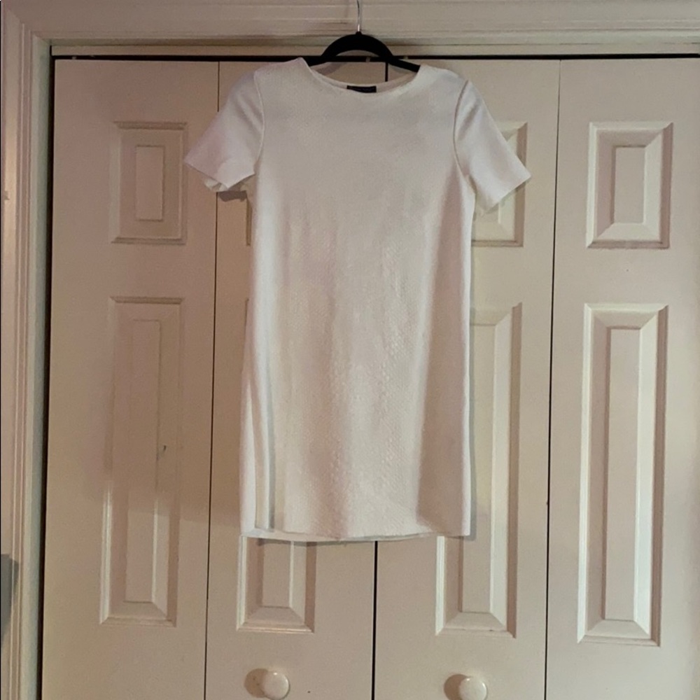 white snake print dress